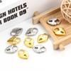 Colgante de candado de amor de acero inoxidable pulido con forma de corazón, collar con personalidad de moda, accesorios para pulseras, accesorios para bricolaje.