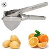 Aço inoxidável batata amassada e purê de batata prensa manual de batata espremedor de frutas limão amassador Venda quente Amazon