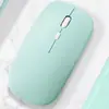 Mouse Bluetooth Silencioso Sem Fio Bateria Recarregável Modo Duplo 2.4g Cor Macaron Retroiluminado Tablet Laptop Mesa