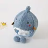 Sombrero de terciopelo de cordero cálido con protección para las orejas Otoño e Invierno Nuevo Sombrero de tiburón pequeño tipo suéter Sombrero para niños de 6 a 30 meses