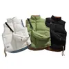 Primavera y Otoño Nuevo Versátil Perezoso Harajuku Artístico Simple Unisex de Moda Tendencia Bolso Cruzado Reversible Chaleco