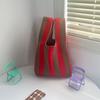 Bolsa de Palha para Celebridade da Internet Bolsa Tote Versátil Japonesa e Coreana Bolsa Casual Feminina Bolsa de Tricô Feminina 2024 Bolsa Leve