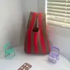 Bolsa de tricô bolsa de presente bolsa de presente atacado bolsa tote bolsa de lã lancheira bolsa portátil flores ins estilo fofo