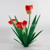 Adornos Metálicos de Agave de Hierro Transfronterizos Artesanías de Hierro Decoraciones para Plantas de Jardín al Aire Libre Césped Tulipanes