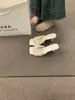 Sandalias tejidas trenzadas estilo francés Chuyuji 2026 primavera-verano punta abierta tacón de aguja slip-on pantuflas de tacón alto para uso en exteriores