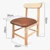 Banquillo pequeño de madera maciza, adecuado para uso doméstico en la sala de estar, taburete redondo, silla para niños con respaldo, diseño lindo y creativo, ideal como taburete para cambiarse los zapatos, taburete simple y bajo