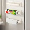 Estante de Almacenamiento Magnético sin Taladro para Cocina, Refrigerador, Lavadora, Estante de Pared para Especias, Estante para Almacenamiento de Papel Film para Uso en Refrigerador
