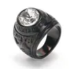 Moda europea y americana anillo de ejército retro joyería para hombre acero inoxidable hip hop Punk soldado Águila anillo de letras en stock