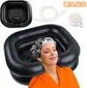 Tina Inflable Espesa de PVC para Lavado de Cabello con Almohada Integrada para Cuidado de Adultos, Ancianos Postrados, Mujeres Embarazadas y Niños