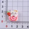 Gato Morango Desenho Animado Frutas Resina Acessórios DIY Cola Creme Grampo de Cabelo Capa de Celular Fivela de Sapato Caixa de Armazenamento Materiais Decorativos