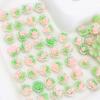 Novo galvanizado três-pétala flor unhas acessórios diy celular shell nail decorações material pacote ear studs patch