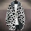Cardigan con capucha y cremallera suelta para hombre, chaqueta de algodón, 3D digital, sin riesgos, nuevo, independiente de Temu, para hacer tú mismo con imágenes