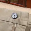 Pantalones casuales de grosor medio para Otoño e Invierno para hombre de algodón elástico rectos ajustados lavados pantalones de vestir para hombre pantalones caqui de lujo