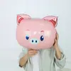 Varios globos de foil con forma de cabeza de animal de dibujos animados de tamaño mediano: globos de helio con cabeza de animal de león, tigre, vaca, jirafa