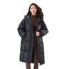 Chaqueta de Plumón Estilo Puff de Invierno, Alto Peso, Rellena de Terciopelo, Elegante Chaqueta Blanca de Ganso para Mujer, Longitud Media, Engrosada, Venta al por Mayor