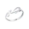 Anillo de Ballena Pequeña Abierta Chapado en Plata Joyería de Moda para Mujer Anillo de Personalidad Simple y Moderno Anillo de Estudiante Anillo Creativo de Animal