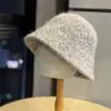 Sombrero de Cubo Retro Japonés para Mujer, Versátil Cálido para Otoño/Invierno con Protección para los Oídos, Sombrero de Cubo de Felpa con Cubierta Facial Lisa, Moderno