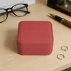 Caixa de joias de couro prática e portátil, caixa de armazenamento de joias para casa, caixa de acessórios à prova de poeira para colares, anéis e brincos