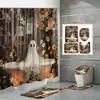 Ventas Directas de Fábrica Amazon Comercio Electrónico Halloween Nuevo Estampado Digital Impermeable Poliéster Cortina de Baño Mampara Cortina de Ducha 2
