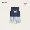 Coleção de Roupas para MeninosBangxuan Roupa para Passeio de Verão Conjunto de Roupas Finas para Bebês Meninos Conjunto de Calça para Bebês de Duas Peças