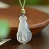 Pingente de fivela de paz de cartão de ágata de gelo alto calcedônia nada fudou guanyin buda masculino bravo bolsa de dinheiro pingente colar