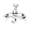 Anillo japonés y coreano popular simple lindo gatito femenino abierto pata de gato oreja de gato anillo de cachorro joyería femenina