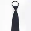 Gravata com Zíper Fácil de Puxar 10cm de Largura Executivo Profissional Formal Preta Gravata Amarrada à Mão Masculina Vinho Casamento