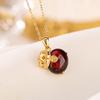 Yilu prata S925 prata esterlina banhado a ouro sangue âmbar vintage moda moeda bolsa pingente temperamento cobre saco de moedas pingente de prata