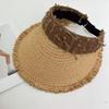 Nuevo Sombrero de Sol de Paja para Playa para Mujer, Transpirable, de Ala Ancha, con Encaje, Hueco, Protección Solar para Verano