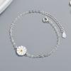 Pulseira Margarida Fresca e Doce Pulseira de Flor Simples para Mulheres Mori Girl