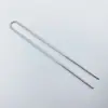Grampo de Cabelo Eletrodepositado de Aço Inoxidável Conservador de Cor Grampo de Cabelo Reto Duplo em Forma de U com Ponta Grampo de Cabelo Estilo Antigo Corpo Principal Acessórios para Grampo de Cabelo