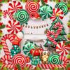 Nuevo traje de película de aluminio con muleta de dulces navideños, globo, decoración de Año Nuevo, suministros de globos
