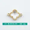 Al por mayor Versión Coreana Creativo Doble Colgante Trébol de Cuatro Hojas Multicolor Aleación Collar Pulsera Pulsera Joyería Accesorios DIY
