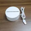Venta al por mayor de fábrica Base de luz nocturna 3D DIY Acrílico USB Monocromática Tricolor Enchufe Control remoto Táctil Colorida Base