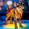 Adornos de resina de la nueva serie de perros transfronterizos, luz nocturna LED, arte, estatua de animal, decoración creativa para el hogar, escritorio