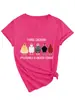 Crío Gallinas Amazon Ebay Sitio Independiente Camiseta de Manga Corta con Cuello en V para Mujer, Moderna y Versátil