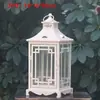 Suporte de Vela Retrô Europeu Lanterna à Prova de Vento Arte em Ferro Oca de Chão Mini Lanterna Estilo Casa Americana Ornamento de Iluminação para Caminho de Pátio