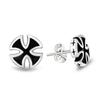 Tendencia japonesa y coreana acero de titanio cruz aceite pendientes hombres y mujeres pendientes moda personalizada nicho hebilla de oreja CF061