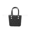 Bolso de mano perforado de EVA, bolsa de almuerzo portátil para picnic al aire libre, bolsa de playa para mujer, se puede decorar DIY en verano
