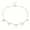 Nueva moda transfronteriza temperamento para mujer acero de titanio joyero cadena clip cadena de cuentas hueco multi-mariposa tobillera collar pulsera