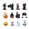 Accesorios de Decoración de Halloween y Pascua para Micropaisaje Momia Calavera Conejo Casa Mágica Fantasma Calabaza Adornos Pequeños