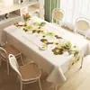 Toalha de mesa fresca estilo Ins, à prova d'água e à prova de óleo, jogo americano sem lavagem, toalha de mesa retangular para jantar, toque de luxo leve e de alta qualidade, toalha de mesa para mesa de centro