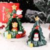 Luzes Noturnas Estrelas de Natal Desenho Boneco de Neve Árvore de Natal para Crianças Estudantes Presentes de Feriado Meninas Enfeites de Resina