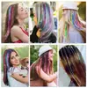 Clip de BB de comercio exterior europeo y americano pieza de cabello de color alambre láser para el cabello seda dorada trenza de seda colorida cuerda de color pieza de cabello dorada