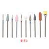 10 Brocas para Uñas, Limpiador de Cutículas, Cepillo para Polvo, Lima Pulidora Rotatoria, Cabezal de Lijado, Herramienta de Salón, Removedor de Cutículas para Uñas