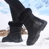Botas de Nieve Cálidas de Invierno al por Mayor Transfronterizas para Mujer, Forradas de Felpa y Engrosadas, Adecuadas para Viajes al Noreste, Botas de Senderismo para Exteriores, Botas de Nieve