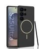 PC Ultrafino Fosco Círculo Fino Sucção Magnética Adequado para Capa de Celular Samsung S25Ultra Estilo Luxo Acessível Capa Protetora para Carregamento Sem Fio