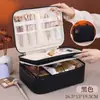 Bolsa de Maquillaje Multifuncional de Gran Capacidad con Compartimentos, Bolsa de Almacenamiento Categorizada para Cosméticos y Brochas de Maquillaje, Neceser de PU, Impermeable