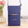 Ventas Directas de Fábrica Bolsa para Teléfono Móvil con Pantalla Táctil Bolso Cruzado para Mujer Estilo Coreano Bolsa para Teléfono Móvil Multifunción Llavero Monedero con Cremallera Estilo Vertical