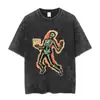 Camiseta Lavada Masculina Regatas Vintage Streetwear Hip Hop t Sh